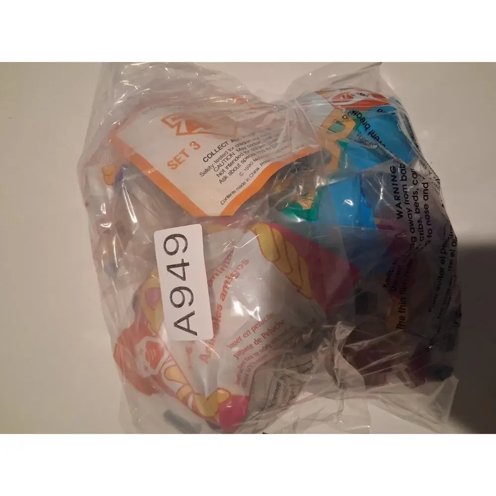Vintage 1990s McDonalds Happy Meal Toys Sealed Lot of 9 Flintstones Halloween